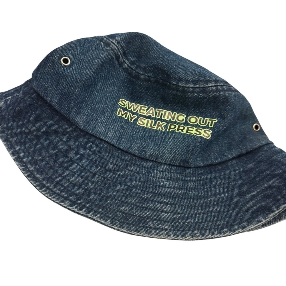 Embroidered Denim Bucket Hat - Picture 3 of 3